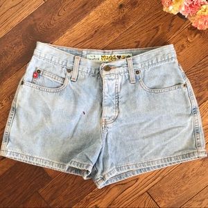 Y2K Mudd Button Fly High Waisted Jean Shorts Size 9